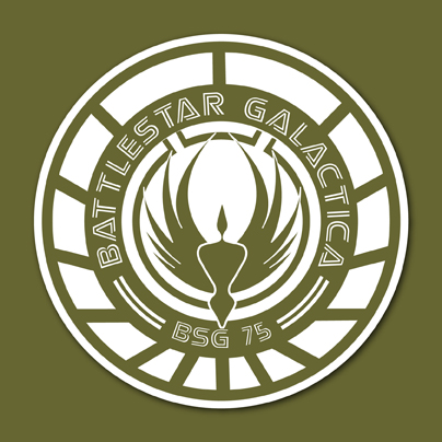 Battlestar Galactica Emblem Logo Vinyl Sticker VLBSGB  