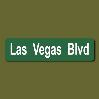 LAS VEGAS BLVD Strip Nevada USA 6x24 Metal Street Sign  